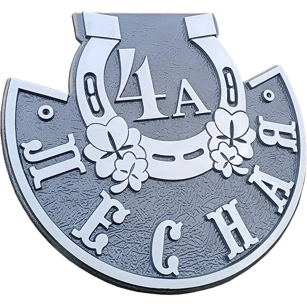 Адресная табличка на столб/колонну/забор в стиле «Оберег» АТ-036